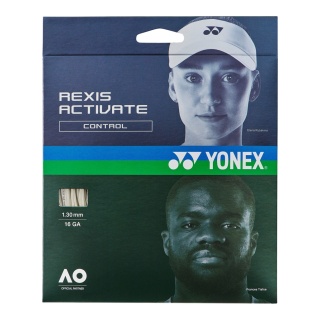 Yonex Tennissaite Rexis Activate (Komfort+Kontrolle) weiss 12m Set
